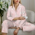thumbnail image 6 of Gaeub Cute Bunny Women' Long-Sleeve Shirt and Full-Length Bottom Pajama Set Loungewear Soft Pjs Sleepwear Set-Large, 6 of 7