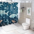 thumbnail image 7 of BCIIG Fish Plants Stars Bathroom Decor Set with Hooks, Colorful Luxurious Graphic Print Polyester Fabric Fashion Shower Curtain for Home Bathtubs Decoration 69x72, 7 of 7