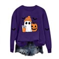 thumbnail image 3 of Sweatshirts for Women Halloween Long Sleeve Crew Neck Printed Top, 3 of 5