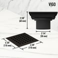 thumbnail image 4 of VIGO Elan Square Shower Drain in Matte Black, 4 of 9