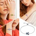 thumbnail image 3 of June Birthstone Bracelets Purple Butterfly Bracelet Alexandrite 925 Sterling Silver Jewelry Women Birthday Christmas Mother's Day Gift, 3 of 9