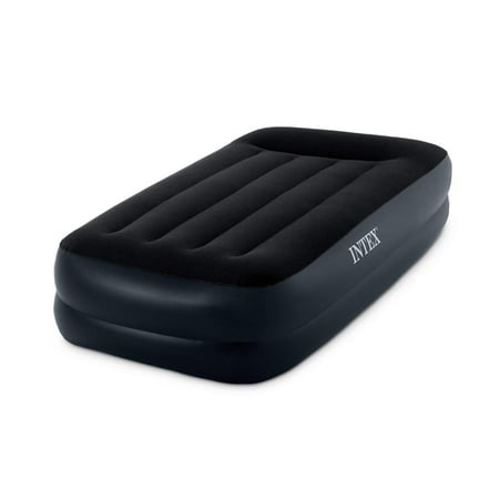 Pillow Rest Raised Airbed with Built-in Pillow and Electric Pump, Twin, Bed Height 16.5