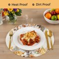 thumbnail image 4 of Fall Grey Orange Round Placemats Set of 2,Braided Polypropylene Place Mats,Thanksgiving Pumpkins Maple Leaf Geometric Table Mats for Kitchen Dinner Holiday Wedding Party Coffee Table Decor 15", 4 of 9