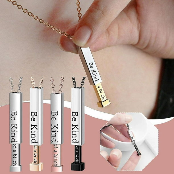 Be Kind.Of A Bitch Hidden Message Necklace Funny Sayings Necklace Walmart