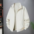 thumbnail image 2 of JTieacloth Men's Jackets Coats Stand Collar Casual Jacket Lightweight Outdoor Windbreaker Sport Coat For Daily Wear Comfortable Fit White, 2 of 5