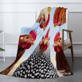 thumbnail image 2 of Spxubz Chicken Pattern Flannel Throw Blanket For Gift Home Sofa Bed Decoration 80x60 inch, 2 of 5