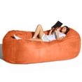 thumbnail image 3 of Jaxx 7 Foot Giant Bean Bag Sofa, Mandarin, 3 of 3