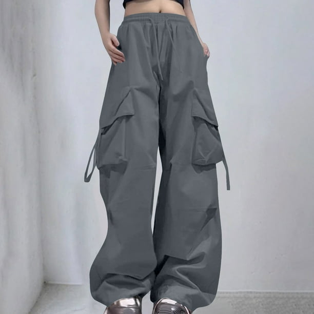 WILLBEST Pantalones Casuales elegantes para Mujer, Pantalones Cargo de Cintura Alta, Pantalones Holgados de Corte Relajado con Bolsillos para Mayor Comodidad y Versatilidad a Diario. XXXXXL