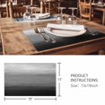 thumbnail image 3 of Placemats Set of 8, Black Grey Ombre Woven Placemat, Linen Place Mats for Kitchen/Dining Tables, Modern Abstract Art Texture Washable Table Mats for Party, 3 of 8