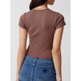 thumbnail image 3 of SUNSIOM T-Shirt Décontracté à Manches Courtes Col Rond Imprimé Lotus pour Femmes Streetwear, 3 of 7