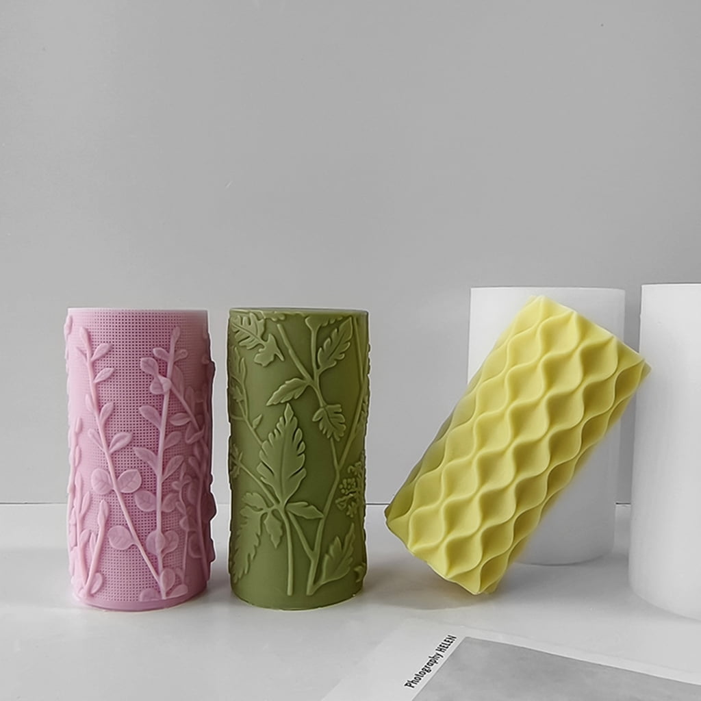 PatungKu Easy Cleaning Silicone Candle Mould With Star Designs Cylindrical Shape Beginner Friendly Candle Making Equipment