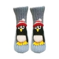 thumbnail image 2 of Calcetines de animales 3D suaves y gruesos, adorables, de punto, para dormitorio, hogar y sala de estar. Pingüino azul claro, 2 of 9