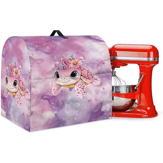Marble Stand Mixer Cover Waterproof Mixer Dust Cover Fits All Tilt Head & Bowl Lift Models Cute Cartoon Turtle Kitchen Aid Mixer Covers Protector Dust Covers