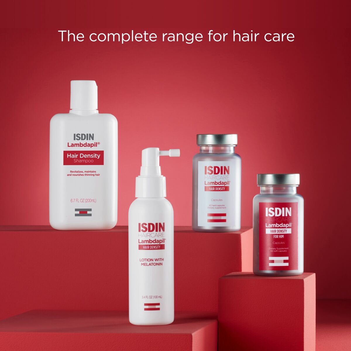 ISDIN Lambdapil Hair Density Capsules: Hair Thickening Vitamin Capsules for thinning hair, 60 Capsules.