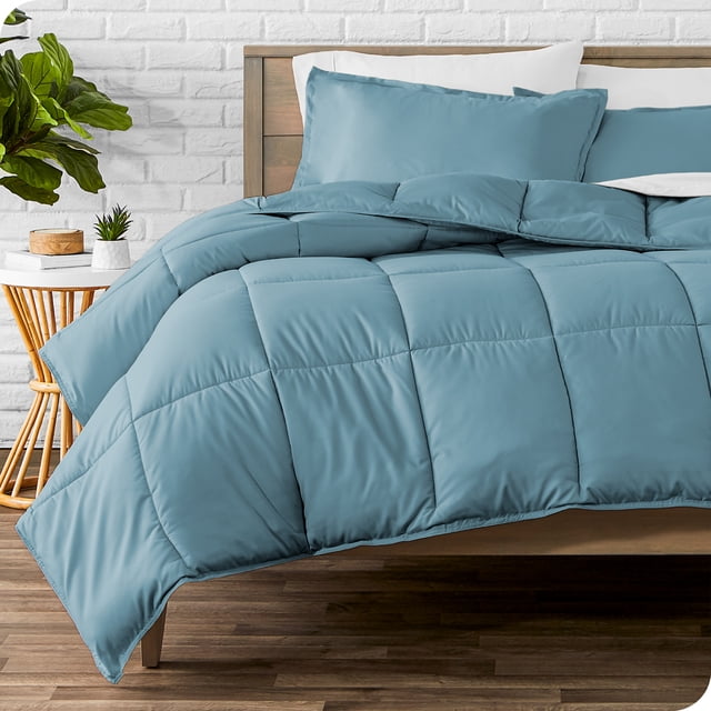 Bare Home Goose Down Alternative Comforter Set - 3 Piece Set - Queen, Coronet Blue