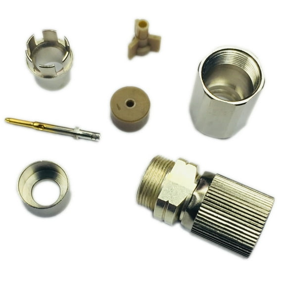 V23612-A103-A66 Connector 1.6/5.6 PL 75Ohm ST Cable Mount Gold PLUG BNC CRIMP