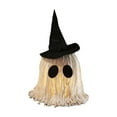 thumbnail image 2 of Nilvkv Halloween Hanging Ghosts, Halloween Decorations Outdoor Hanging Ghosts with Witch Hat, Glowing Ghost Witch Hat Lights, Halloween Ghost for Yard Porch Lawn Home Front Door, 2 of 4