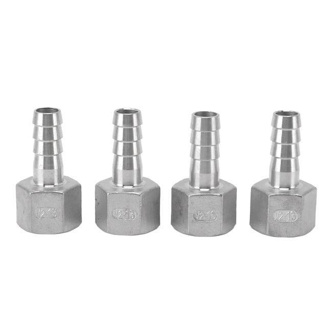 Stainless Steel Pipe Fitting,4pcs 13mm 1/2in Hose Coupler Adapter Hose Tail Thread Connector Cutting-Edge Features
