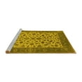 thumbnail image 2 of Ahgly Company Machine Washable Indoor Round Oriental Yellow Traditional Area Rugs, 6' Round, 2 of 4