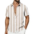 thumbnail image 2 of YueHuiYing Men's Linen Shirts Short Sleeve Casual Shirts Button Down Shirt for Men Beach Summer Wedding Shirt, 2 of 7