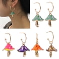thumbnail image 1 of Ganfancp Pendientes En Forma de Gota de Aceite con Plantas de Colores Ofertas Flash 1 Par de Pendientes, 1 of 3