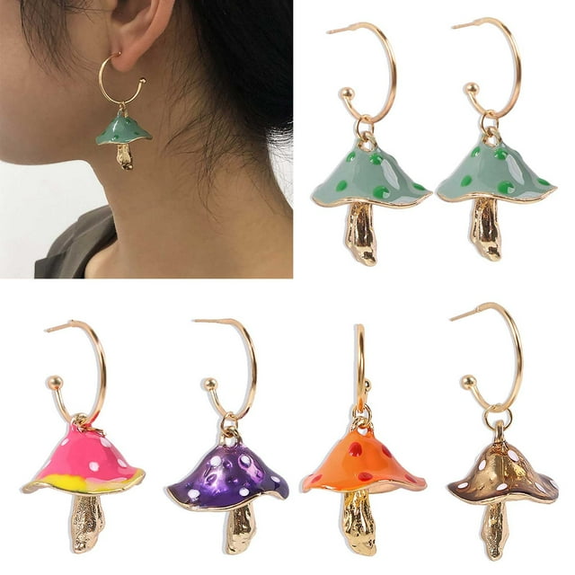 Ganfancp Pendientes En Forma de Gota de Aceite con Plantas de Colores Ofertas Flash 1 Par de Pendientes