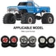 thumbnail image 4 of Vogacara RCGOFOLLOW-llantas para coche teledirigido, pieza de coche resistente al desgaste, llantas para 1/24 FMS FCX24 Crawler RC, pieza de Kits de construcción modelo Plata, 4 of 6