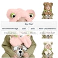 thumbnail image 3 of Nmnitkp Knit Hats Winter Fleece Lining Skiing Winter Caps for Boys and Girls Cute Animal Character with Warm Ear Flap 6 months -2 Years Khaki, 3 of 6