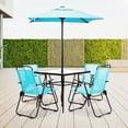 thumbnail image 3 of All-Weather 6-Piece Patio Dining Set - Aqua, 3 of 4