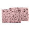 thumbnail image 3 of S4Sassy Pink Blueberry Leaves Printed Dining Room Reversible Tablemats With Napkins set, 3 of 3