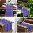 thumbnail image 5 of Buffalo Plaid Table Runner 90 Inches Long,Purple Blue Farmhouse Gingham Striped Cotton Linen Table Runners Dresser Scarves,Fabric Tabletop Scarf Furniture Cover for Home Dinner Party 13"x90", 5 of 9