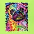 thumbnail image 2 of Funny Neon Pug | Dean Russo Art Animal Lover Unisex Hoodie Sweatshirt, Safety Green, XX-Large, 2 of 6