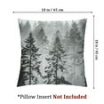 thumbnail image 4 of Ullo0ord Pillow Covers Set of 2 Pine Tree Decorative Throw Pillow Covers Nature Foggy Forest Grey Ombre Pillowcase Cushion Cover for Sofa Couch Bed Home Decor 18x18in, 4 of 7