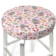 thumbnail image 3 of Bingfone 14 Inch Padded Round Bar Stool Cover Cushion With Elastic Fabric Round Chair Seat - Hello Summer With Gnome, 3 of 7