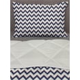thumbnail image 3 of Zig Zag Comforter & Sham Bedding Set, Geometric Retro Pattern with Funk Art Effects Featured Details Graphic, 3 pcs Duvet Set Microfiber Filling Quilt, 5 Sizes, Multicolor, by Ambesonne, 3 of 4