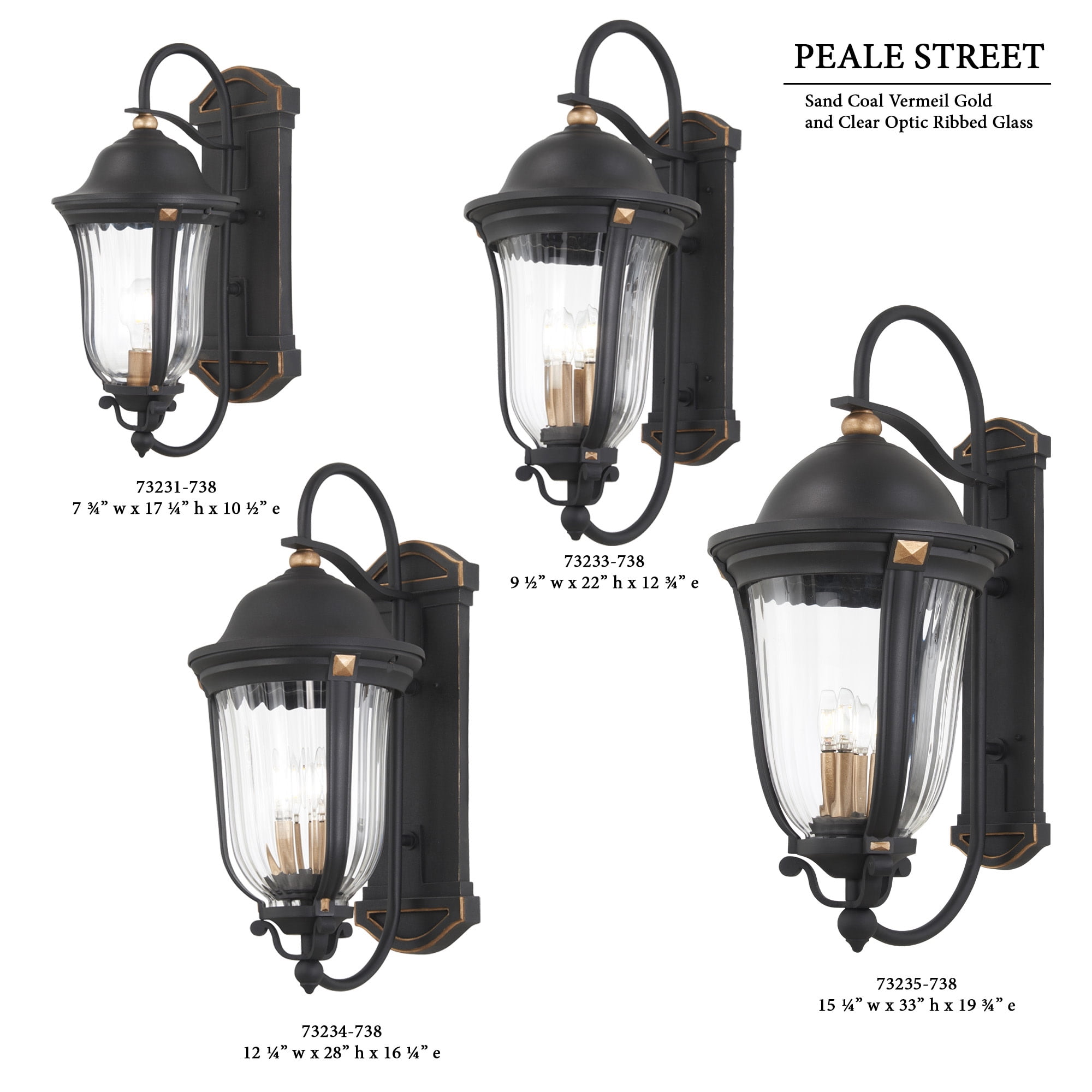 73239-738-Minka Great Outdoors-Peale Street - 4 Light Outdoor Post Mount