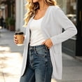 thumbnail image 6 of Vivianyo HD Women's Corduroy Open Front Cardigan with Pockets, Long Sleeve Curved Hem Sweater Jacket, Fall Outerwear for Office Layering and Weekend Plans, Size S-XL, 6 of 8