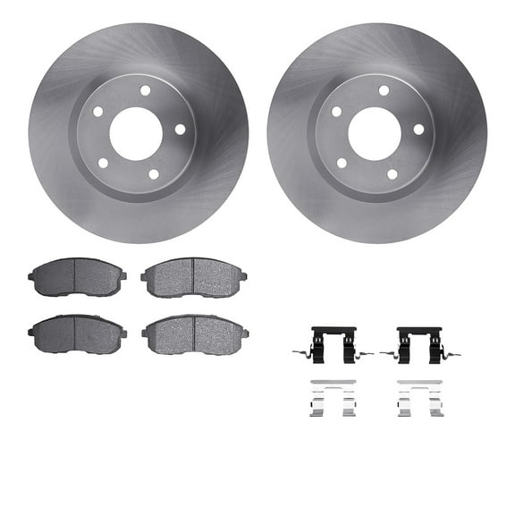Dynamic Friction Company Front Brake Rotors with 5000 Advanced Brake Pads includes Hardware 6512-92019