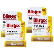 4 Pack - Blistex Five Star Lip Protection SPF 30 0.15 oz