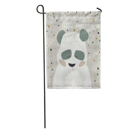 SIDONKU Cute Panda in Cartoon Dream Big Little One Nursery Garden Flag Decorative Flag House Banner 28x40 inch