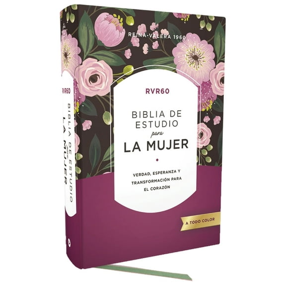 Rvr60 Biblia de Estudio Para La Mujer, Tapa Dura, Interior a Color, Comfort Print: Verdad, Esperanza Y TransformaciÃ³n Pa, (Hardcover)