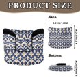 thumbnail image 2 of Haosy Blue Beige Vintage Damask Golf Mallet Putter Cover Strong Magnetic Leather Golf Club Headcover Closure, 2 of 7