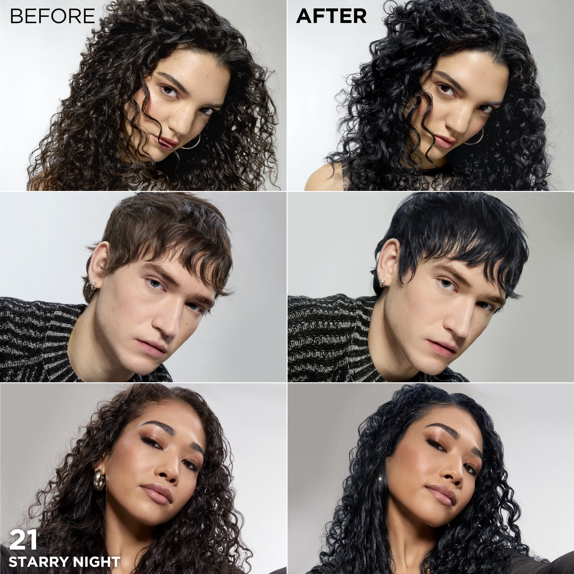 L'Oreal Paris Feria Permanent Hair Color, 21 Starry Night Bright Black