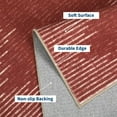 thumbnail image 6 of Area Rug 8x10 Washable Area Rugs for Living Room Bedroom Dining Room Neutral Area Rug Geometric Striped Carpet Stain Resistant Farmhouse Floor Cover Red, 6 of 8