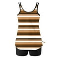 thumbnail image 4 of Trajes de baño tankini para mujer Trajes de baño de dos piezas con espalda de tiras y estampado conservador para mujer Traje de baño de dos piezas para mujer, 4 of 5