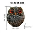 thumbnail image 2 of WLHYHH Lucky Owl Guardian Figurines - 3 Brothers Miniature Resin Ornaments, 2 of 9