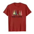 thumbnail image 2 of Femmes Tops Femmes Été Tops 2023 Femmes Mode Manches Courtes T-Shirt Casual Chemisier Tops Imprimé Rouge S, 2 of 3