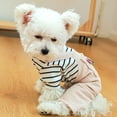 thumbnail image 3 of jiaroswwei Dog Overalls with Pocket Non-sticky Hair Pullover Puppy Warm Four-legged Clothes Puppy Costume, 3 of 8