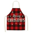 thumbnail image 1 of Christmas Kitchen Cooking Apron Adjustable Baking Grilling Apron with Snowflake Design Festive Holiday Plaid Pattern Durable Comfortable, 1 of 5