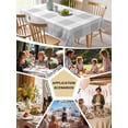 thumbnail image 5 of Grey Plaid Table Cloth, Spring Summer Farmhouse Buffalo Checkered Waterproof Tablecloth for Rectangle Tables, Reusable Washable Fabric Table Cover for Restaurant Kitchen Dining Tables 60"x84", 5 of 6